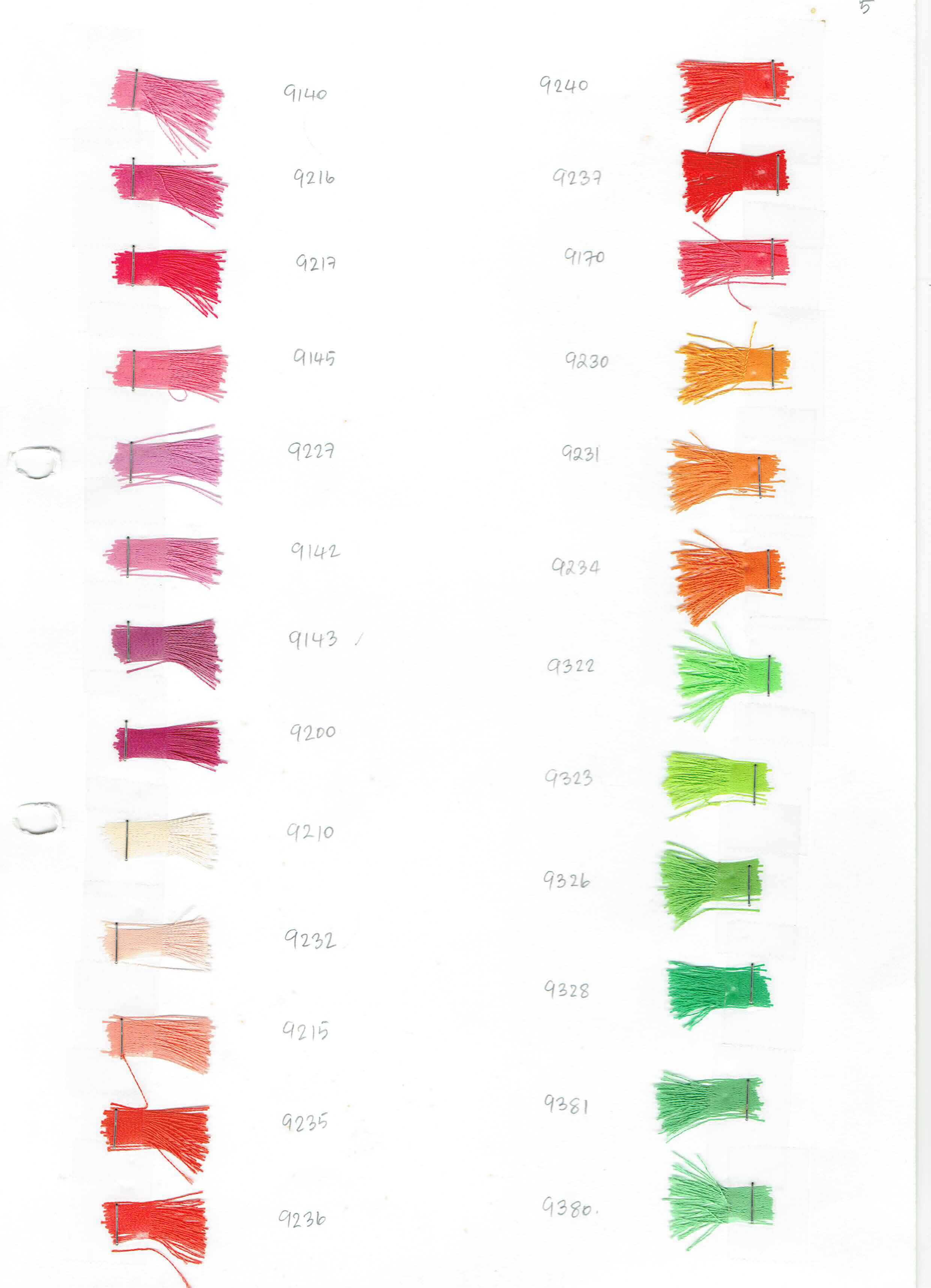 Example red and green dye