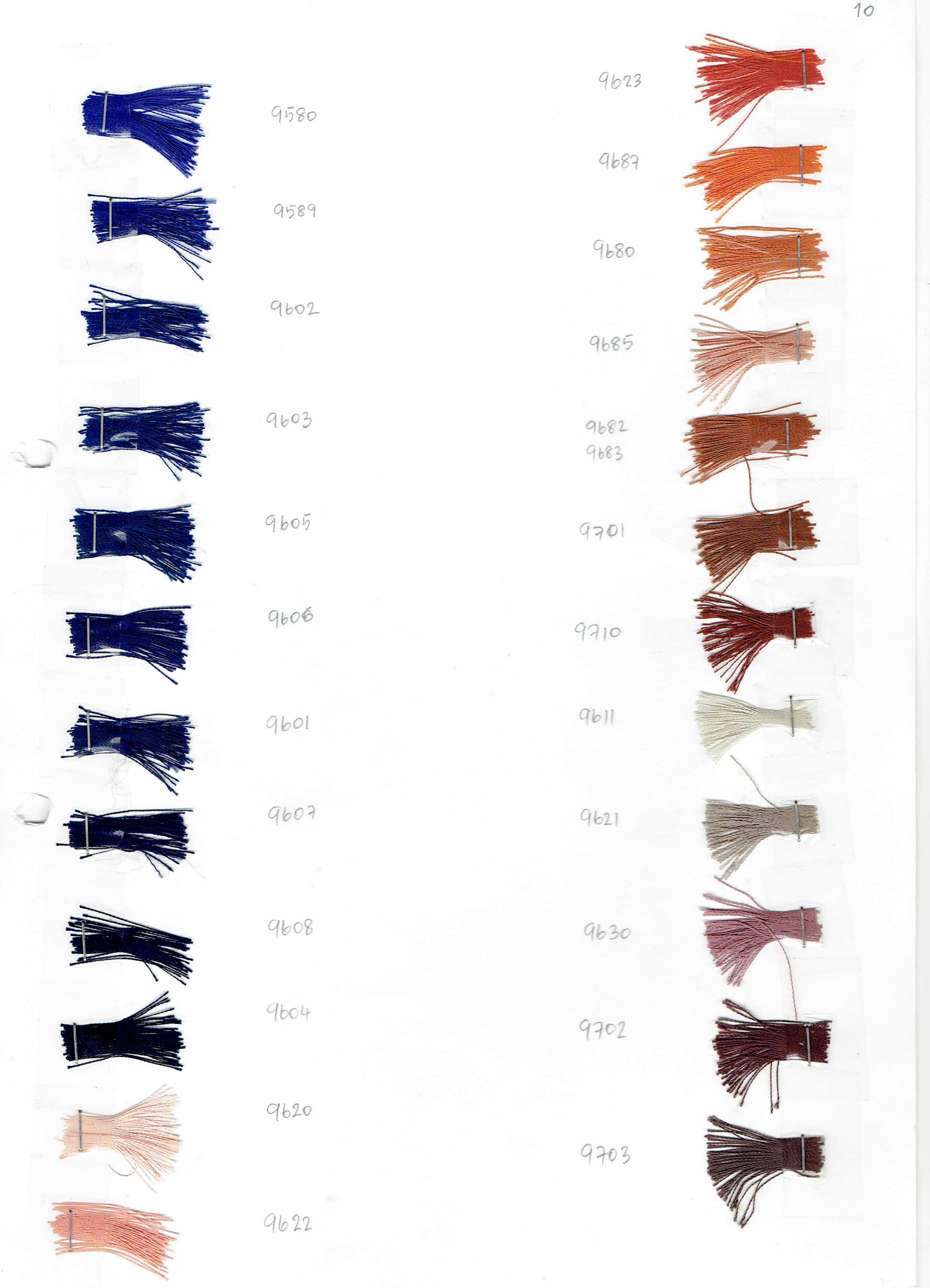 Example navy and brown dye